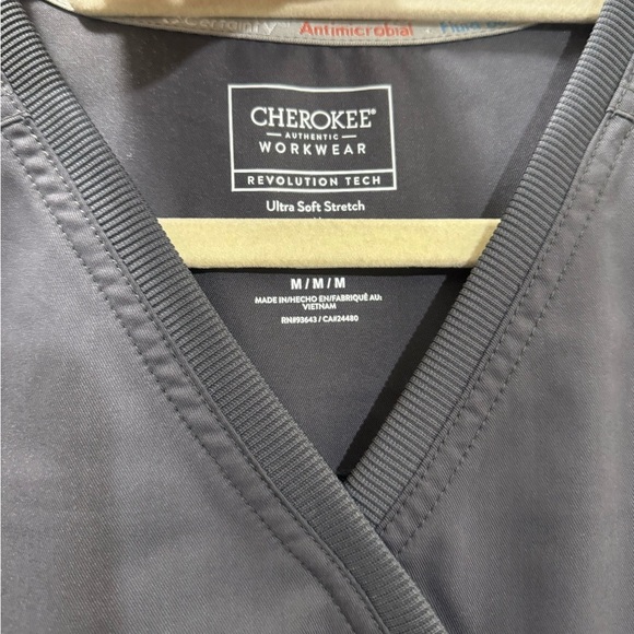 Cherokee Workwear Revolution Tech Women's Scrubs Top Mock Wrap Ww775ab - Picture 4 of 5